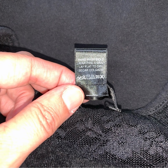 Bozzolo Long Sleeve Black Lace Top - Picture 13 of 13